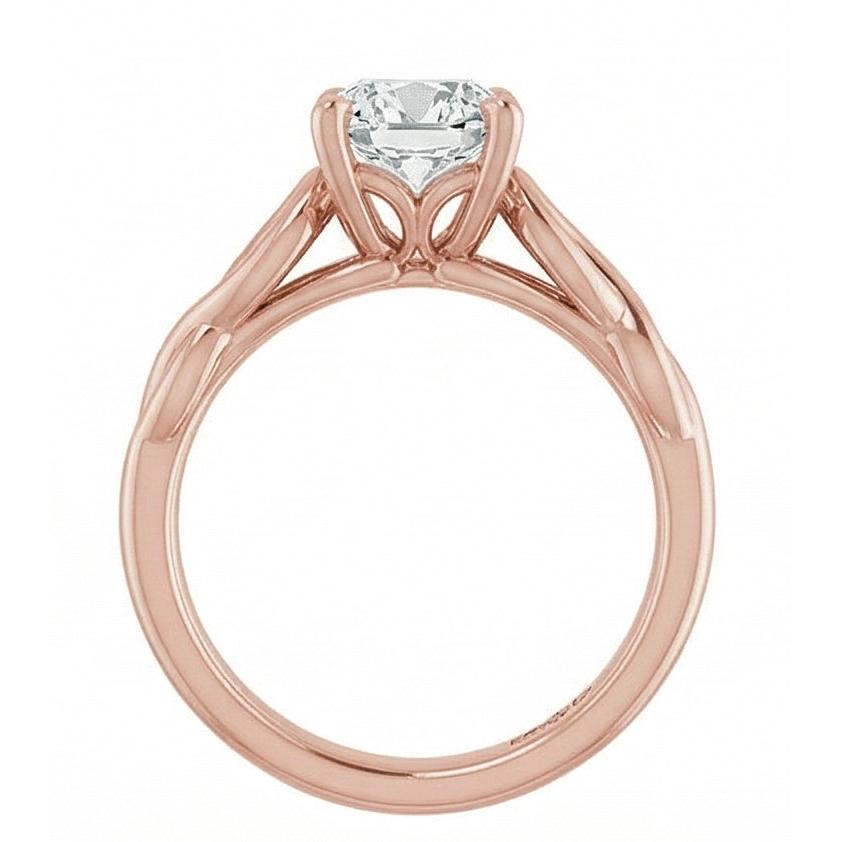 echter cushion diamant 3Karat ring Profilansicht