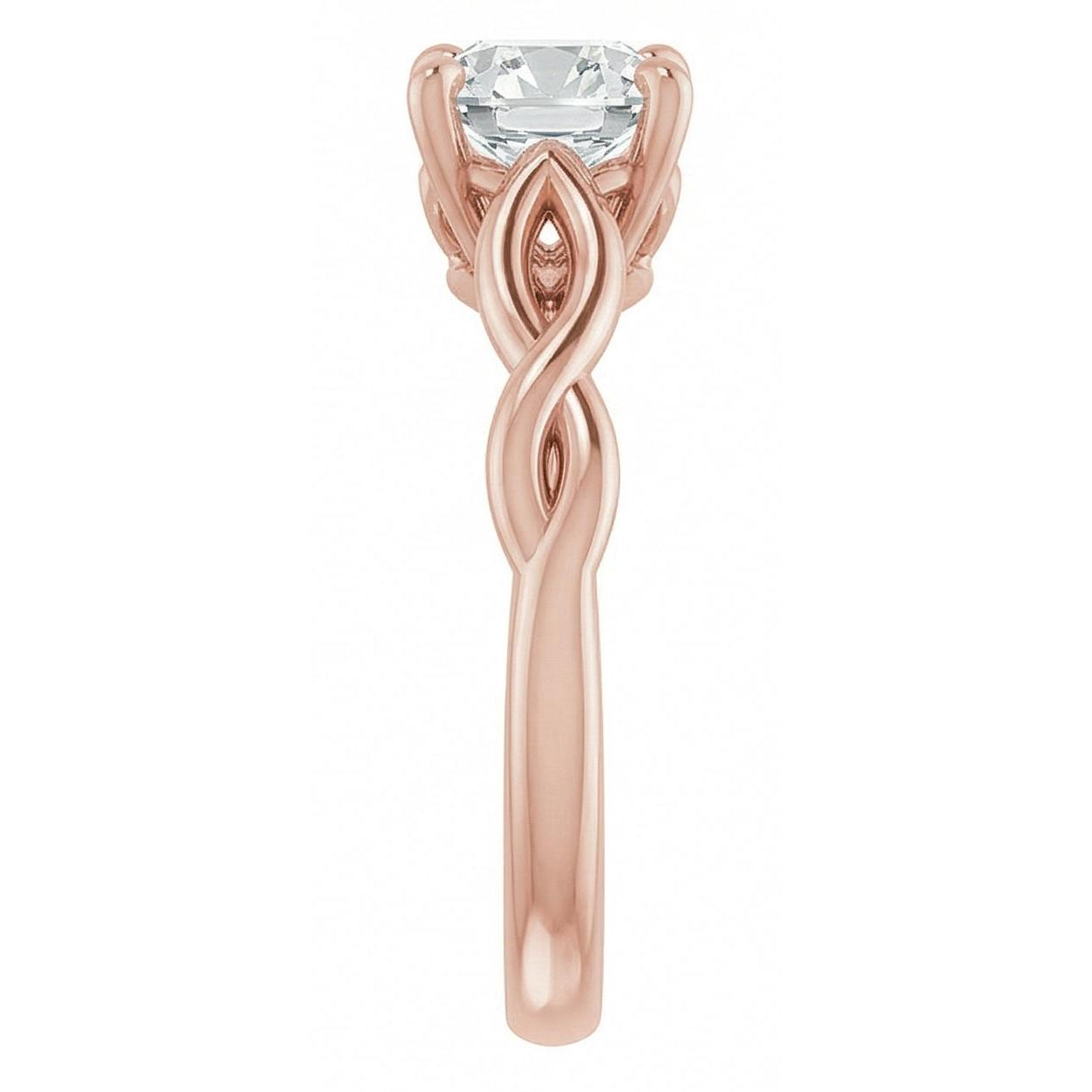 echter cushion diamant 3Karat ring auf Weiß