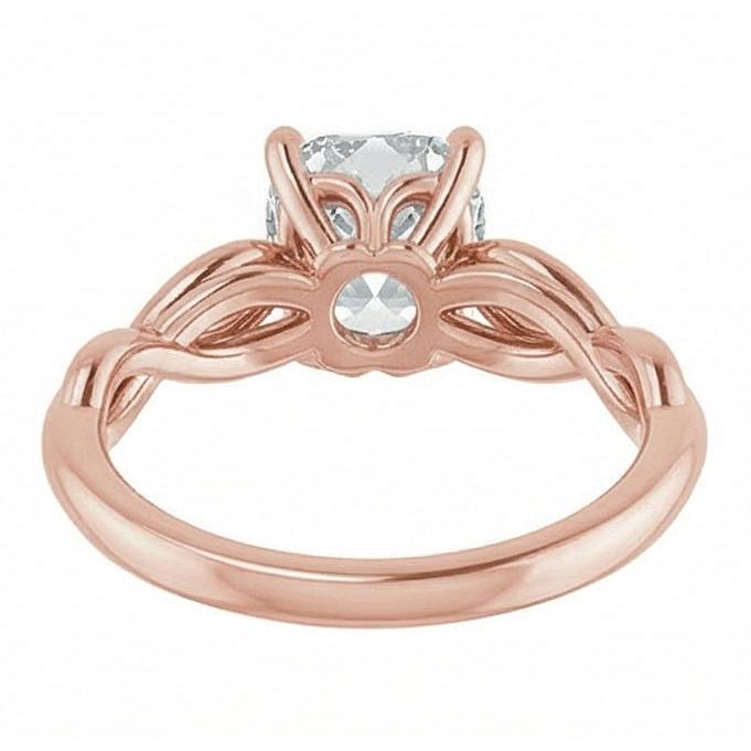 echter cushion diamant 3Karat ring mit Diamantbesatz