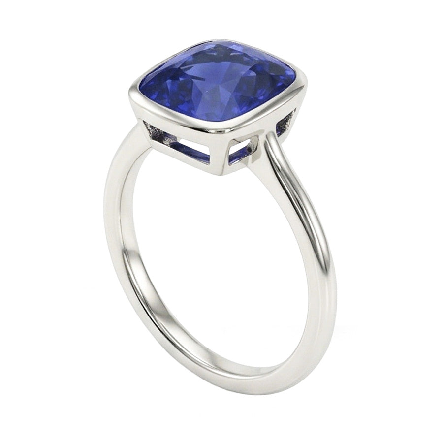 echter cushion diamant 2Karat ring Detailansicht
