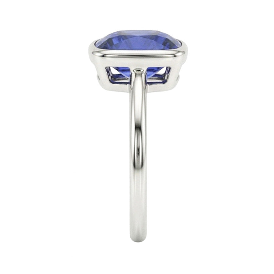 echter cushion diamant 2Karat ring Draufsicht