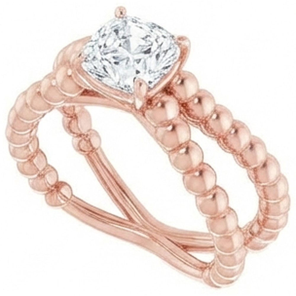 echter round diamant 3.50Karat ring Draufsicht