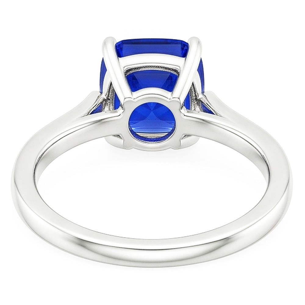 Solitaire Natural Blue Saphir Ring 1,50 Karat Damen Schmuck Gold