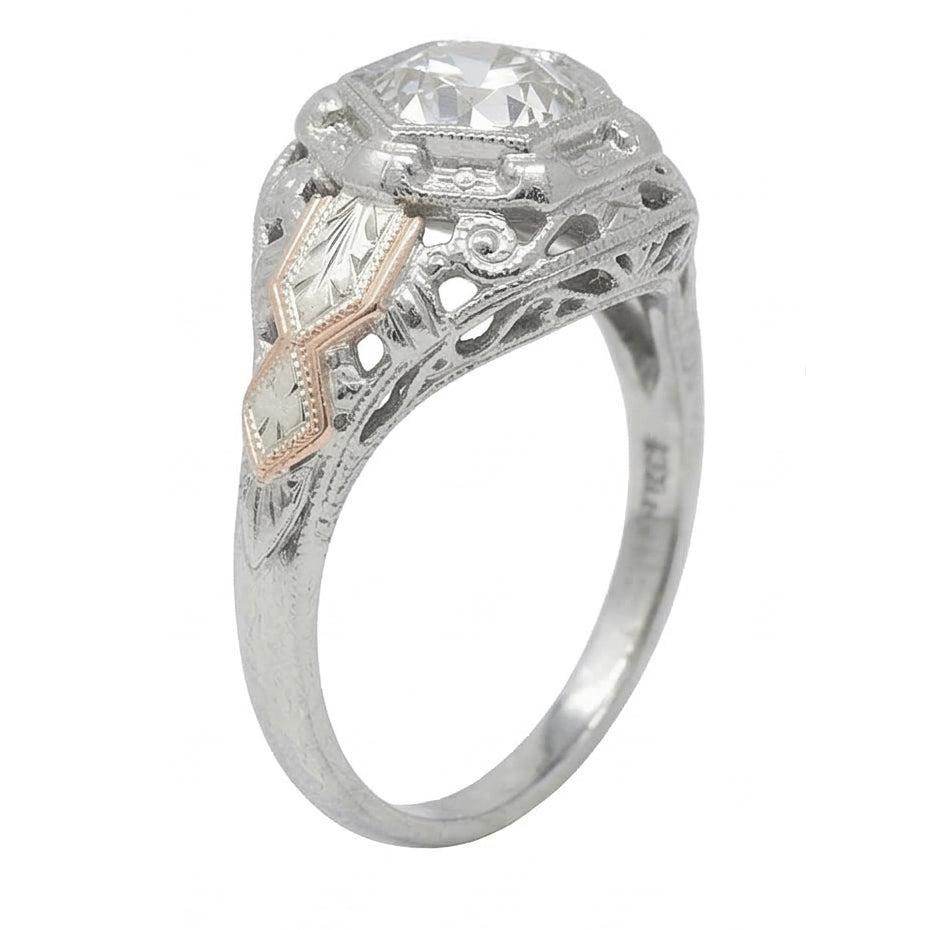 echter round diamant 2Karat ring Seitenansicht