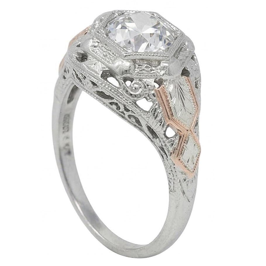 echter round diamant 2Karat ring Detailansicht