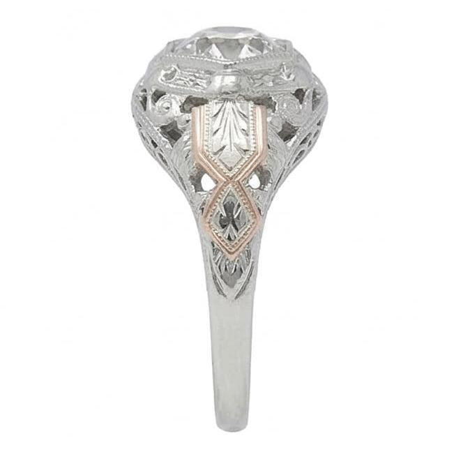 echter round diamant 2Karat ring Draufsicht