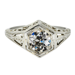 Solitaire Old Mine Cut Echt Aus der Erde Abgebauter Natürlicher Diamantring Filigraner Vintage-Stil 3 Karat