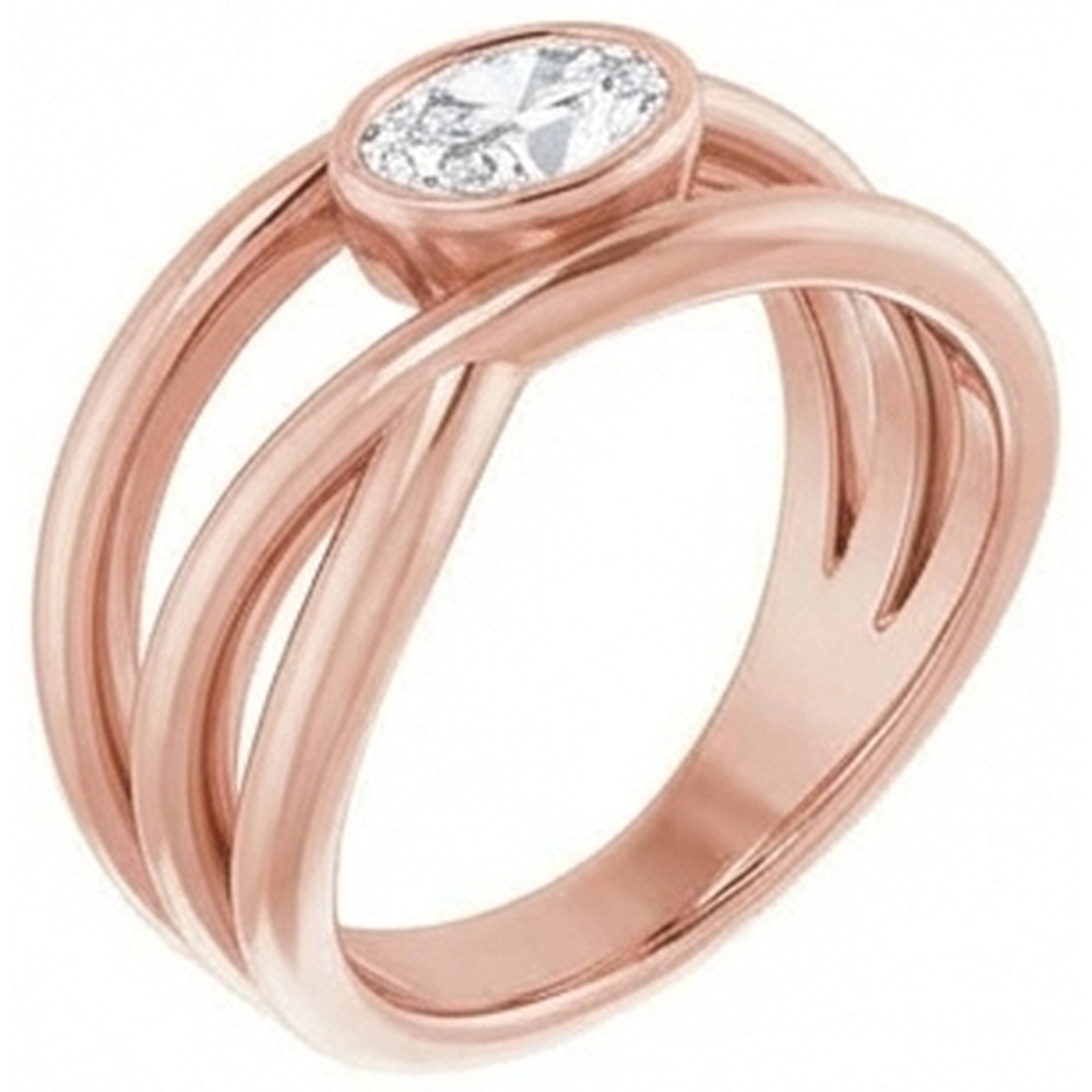 Solitaire Oval alter Bergmann Echt Aus der Erde Abgebauter Natürlicher Diamantring Lünette mit geteiltem Schaft 2.50 Karat