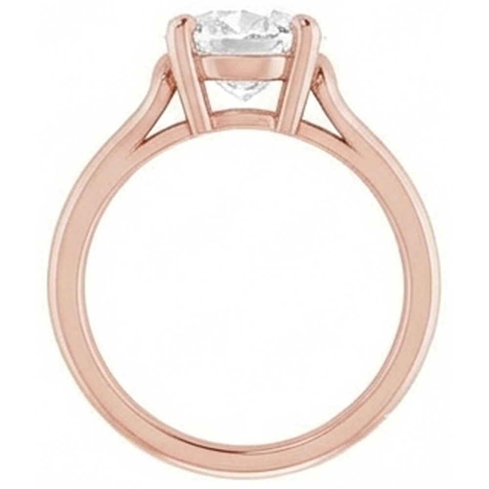 Solitaire Ovaler Altschliff Echt Aus der Erde Abgebauter Natürlicher Diamantring Krappenset 5.75 Karat geteilter Schaft