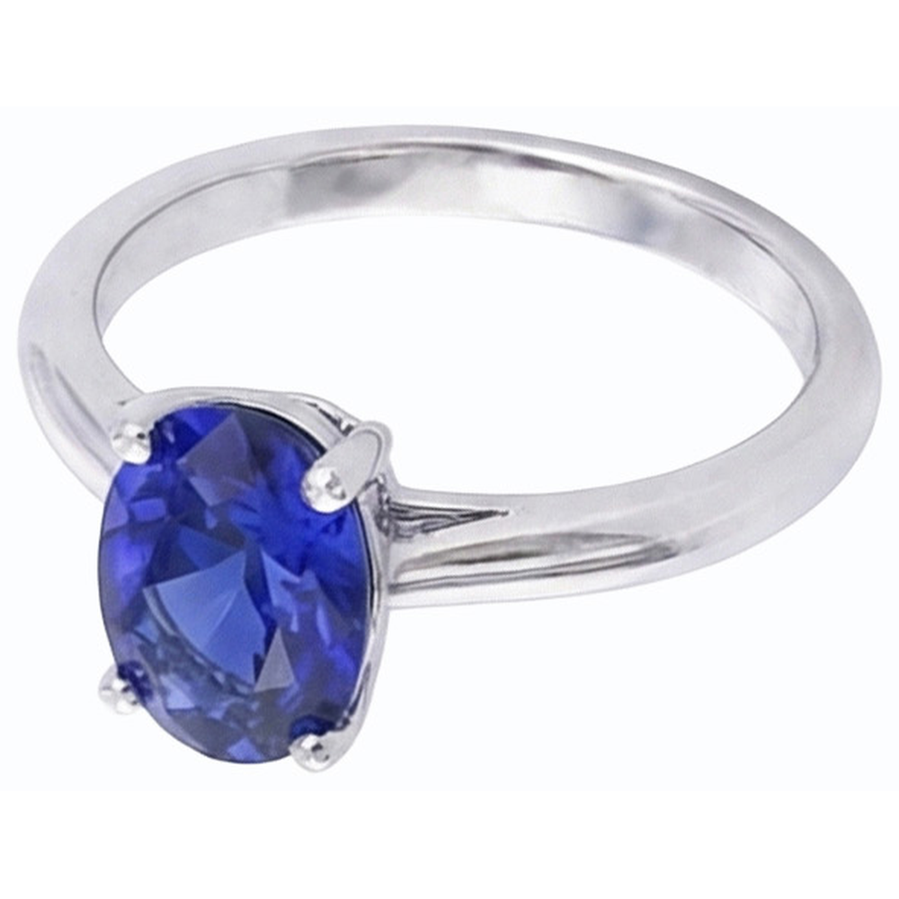 echter oval diamant 1Karat ring Seitenansicht