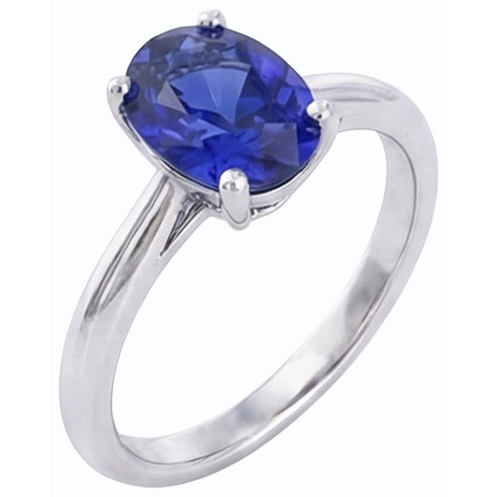 echter oval diamant 1Karat ring Detailansicht