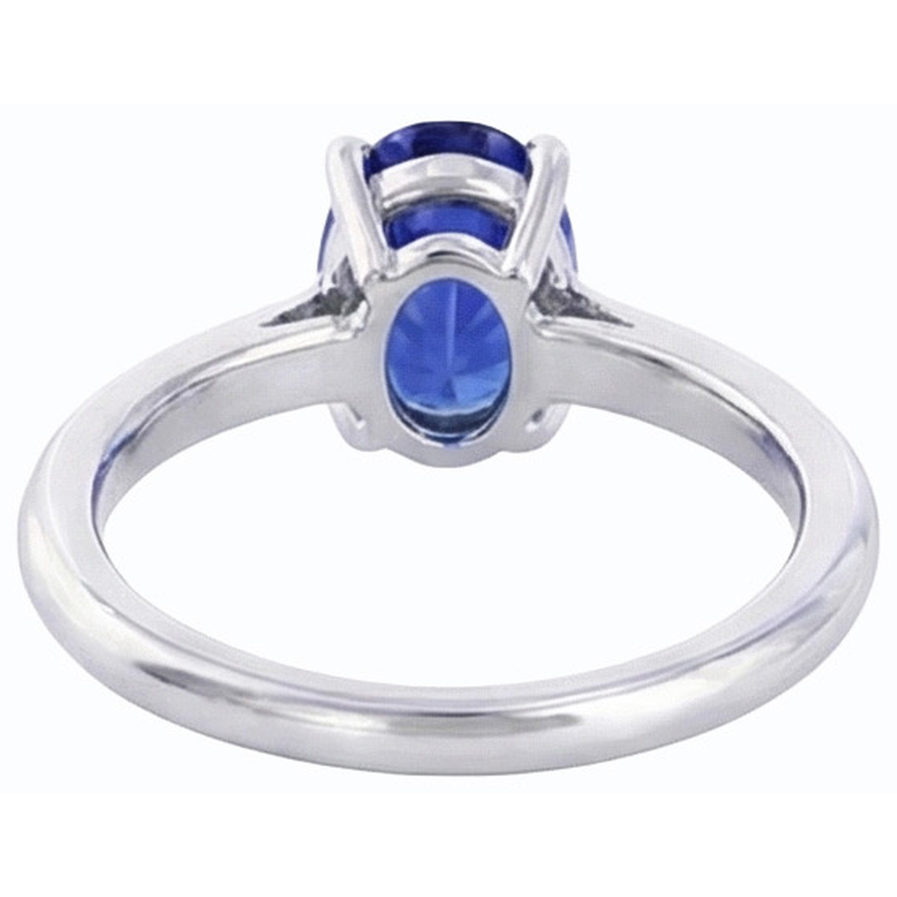 echter oval diamant 1Karat ring Draufsicht