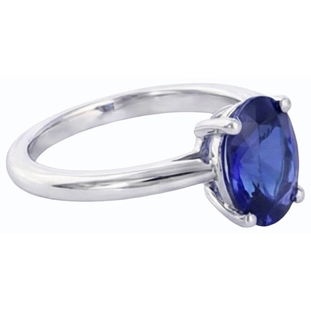echter oval diamant 1Karat ring auf Weiß