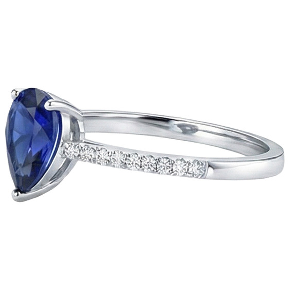 echter round diamant 2.50Karat ring Draufsicht