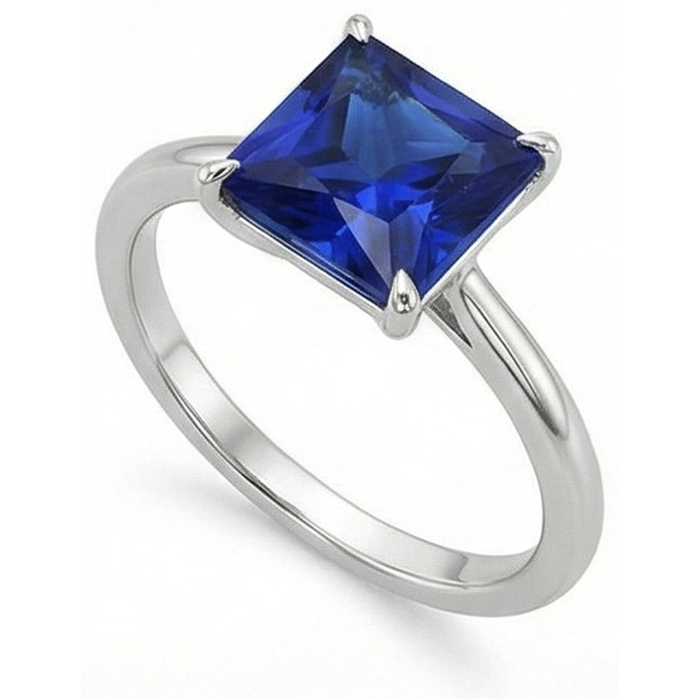 echter princess diamant 5Karat ring Draufsicht