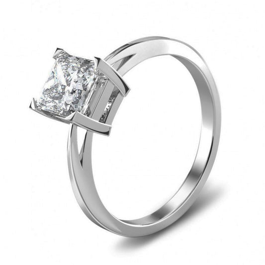 Solitaire Radiant Cut 2.25 Karat Wunderschöner Natürliche Diamant-Verlobungsring