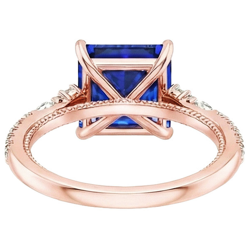 echter princess diamant 5.5Karat ring Seitenansicht