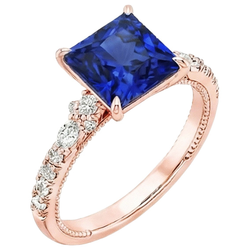 Echter Diamant Ring 5.5 Karat - 14K Roségold