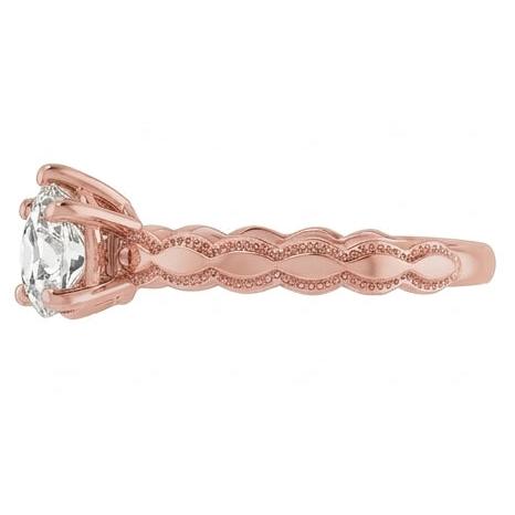 Solitaire Ring Birne alter Bergmann Echt Natürlicher Diamant ( nicht im Labor gezüchtet ) 1.50 Karat Roségold Schmuck