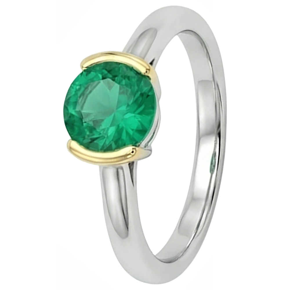 Kunstvoller Farbstein-Ring 1,50 Karat – Draufsicht