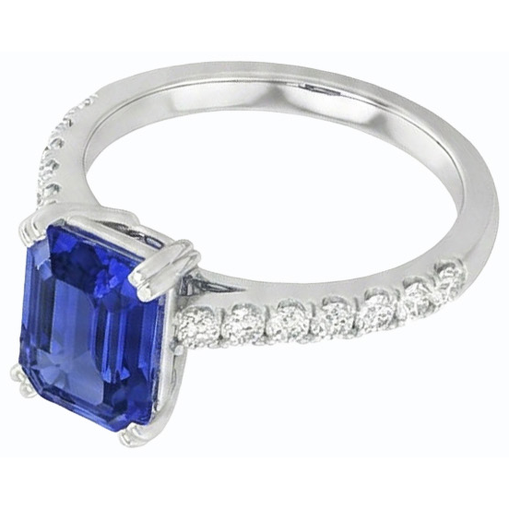 echter round diamant 3.50Karat ring Detailansicht