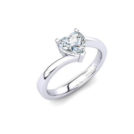 Solitaire Sparkling Heart Shape 1,75 ct Echt Diamant-Ehering