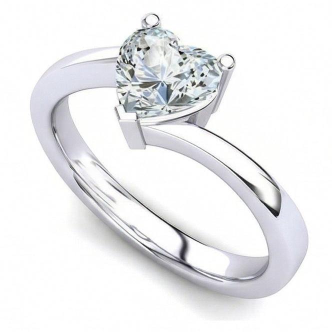 echter heart diamant 1.75Karat ring Draufsicht