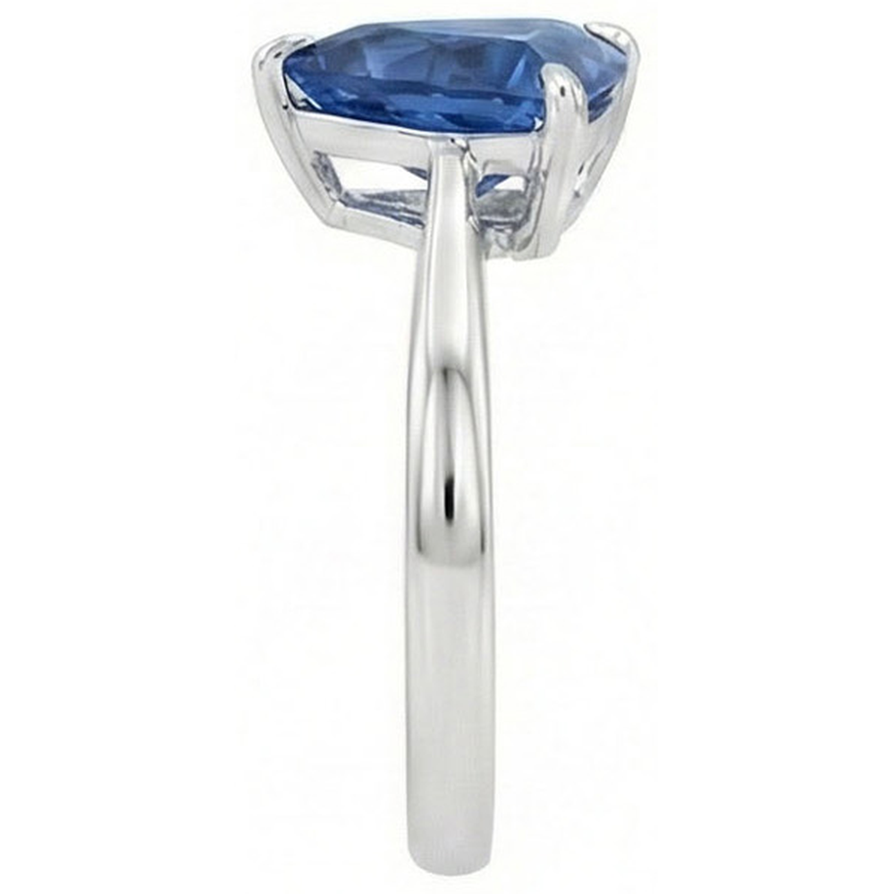 Solitaire Trillion Deep Blue Saphir 1,50 Karat Zinken-Set Schmuck