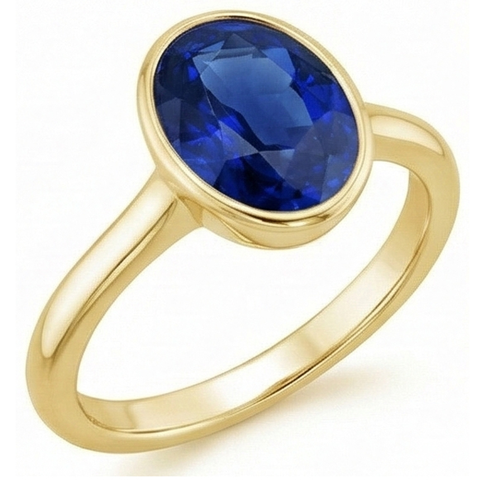 echter oval diamant 2.50Karat ring Seitenansicht