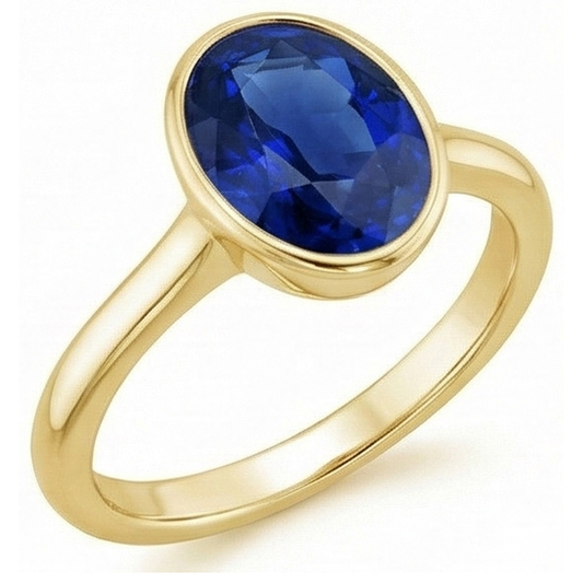 echter oval diamant 2.50Karat ring Seitenansicht
