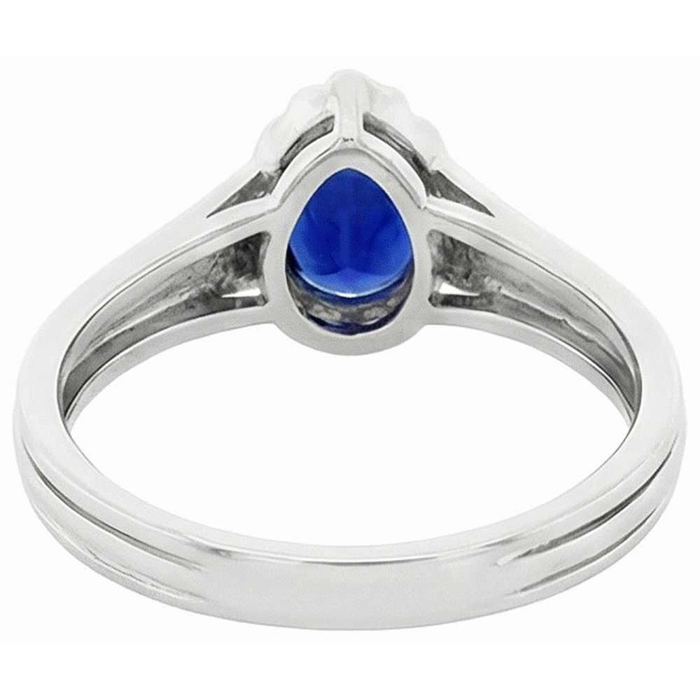 echter pear diamant 2Karat ring Seitenansicht