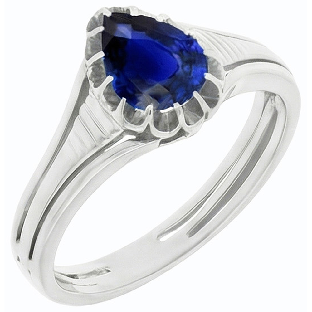 echter pear diamant 2Karat ring Detailansicht