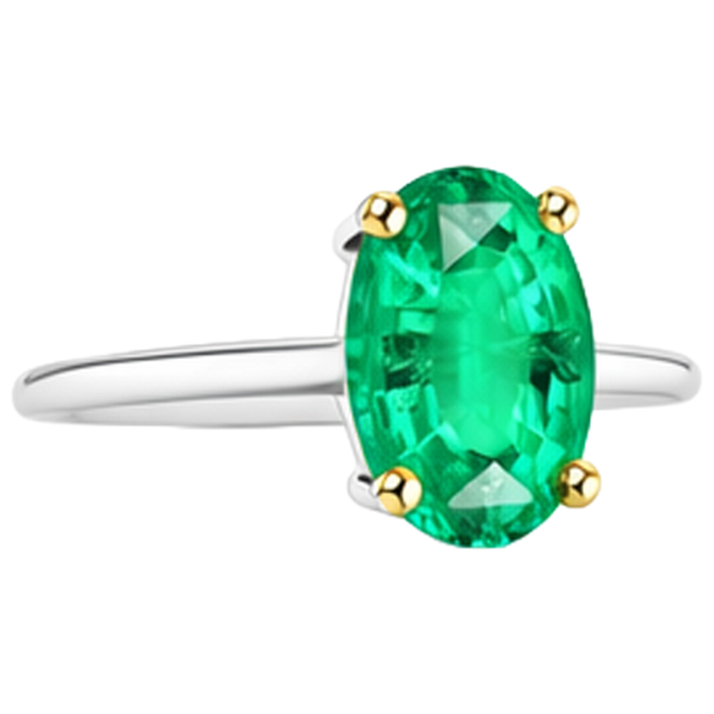 Brillanter Edelstein-Ring 3,50 Karat – Profilansicht