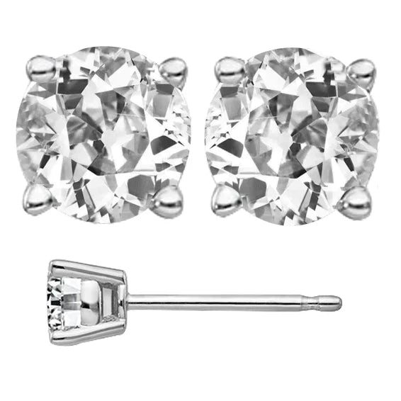 Ohrringe 14K Weißgold mit Diamant – Hauptansicht