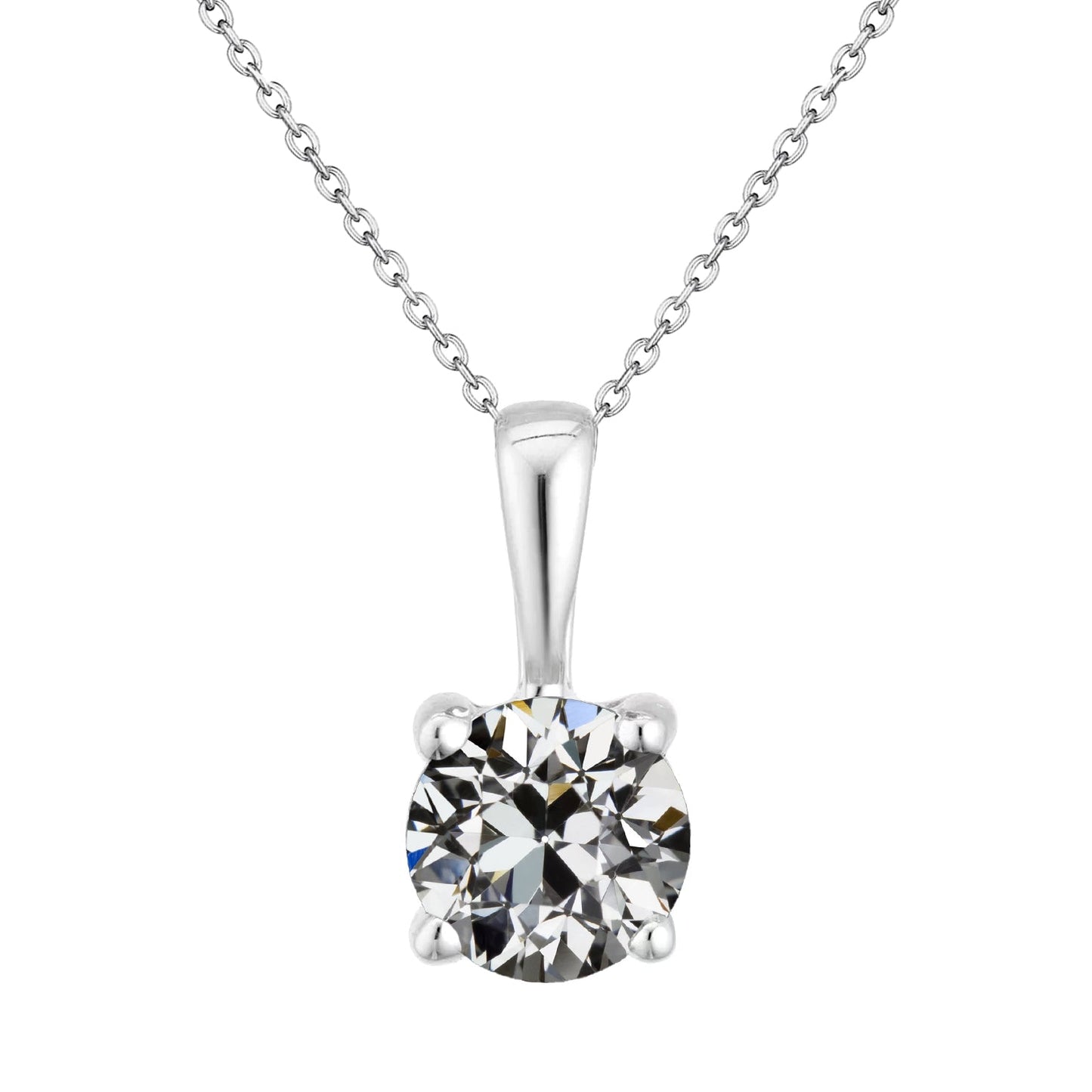 Authentischer Edler Diamant Anhänger-Halskette – Hauptansicht