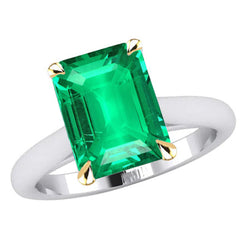 Edler Smaragd Farbstein-Ring – GIA-Zertifiziert 4 Karat Bicolor