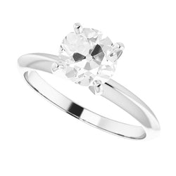 2,50 Karat Edler Diamant Solitär-Verlobungsring in 14K Weißgold