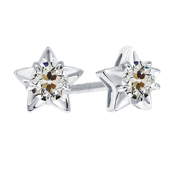 14K Weißgold Sternenexplosion Brillant Ohrstecker 2 Karat
