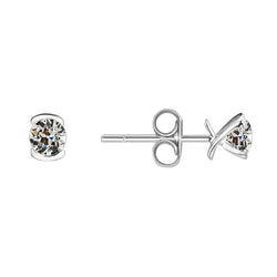 14K Weißgold Zargenfassung Diamant Ohrhänger 1 Karat