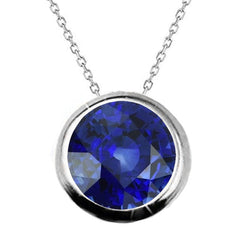 Royalblauer Saphir Schmuckstein-Anhänger – Zargenfassung 4,50