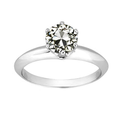Antiker Europäischer Schliff Edler Diamant Solitär-Verlobungsring