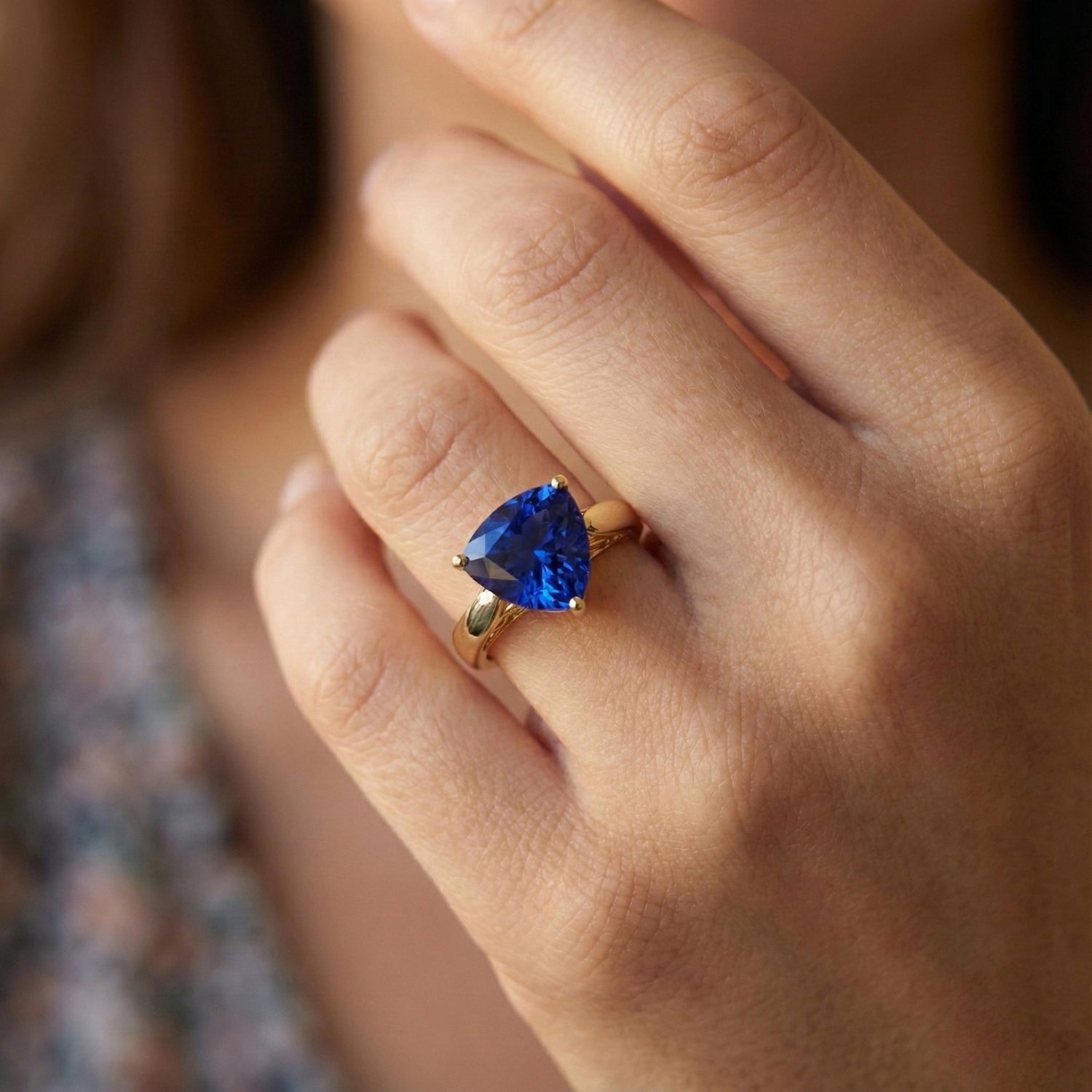 echter trillion diamant 3Karat ring mit Diamantbesatz