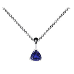 Triangelschliff Royalblauer Saphir Schmuckstein-Anhänger in 14K