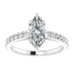 Brillant Solitär-Ring mit Akzenten – Antik-Kissen-Schliff 1