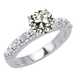 Brillant Jubiläumsband Solitär-Ring mit Akzenten 4,50 Karat in