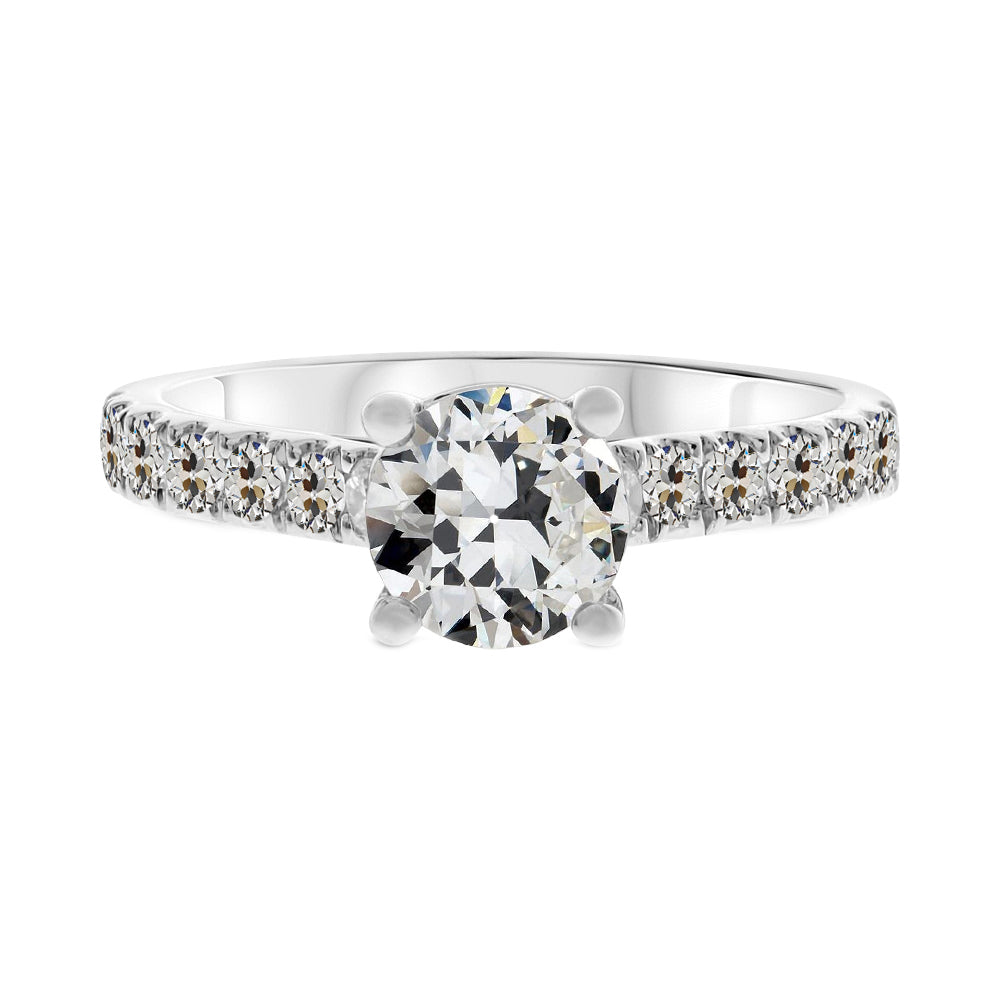 Authentischer Edler Diamant Akzent-Solitär-Ring – Hauptansicht