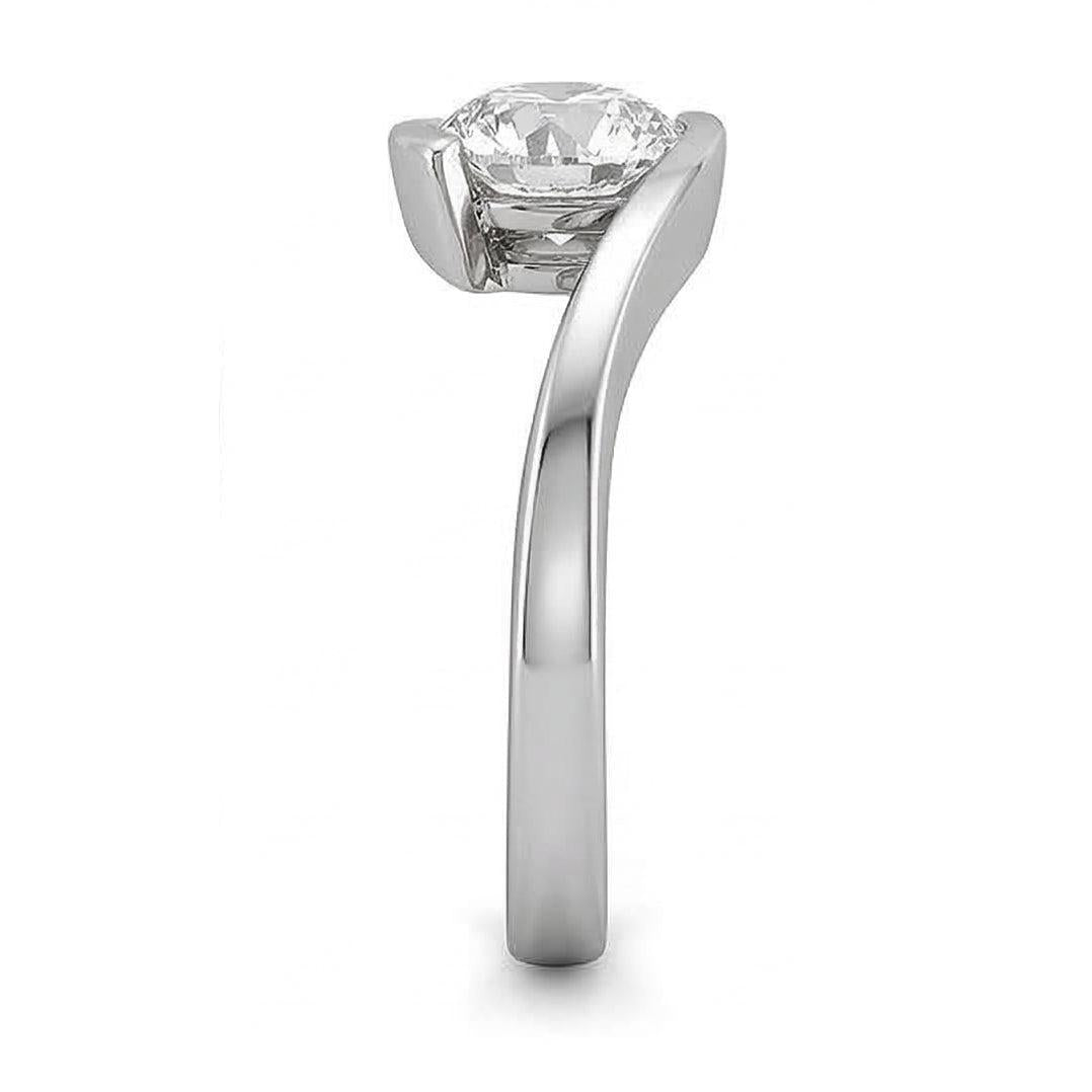 Solitär 0.75 Karat Echt Aus der Erde Abgebauter Natürlicher Diamant-Verlobungsring Weißgold 14K