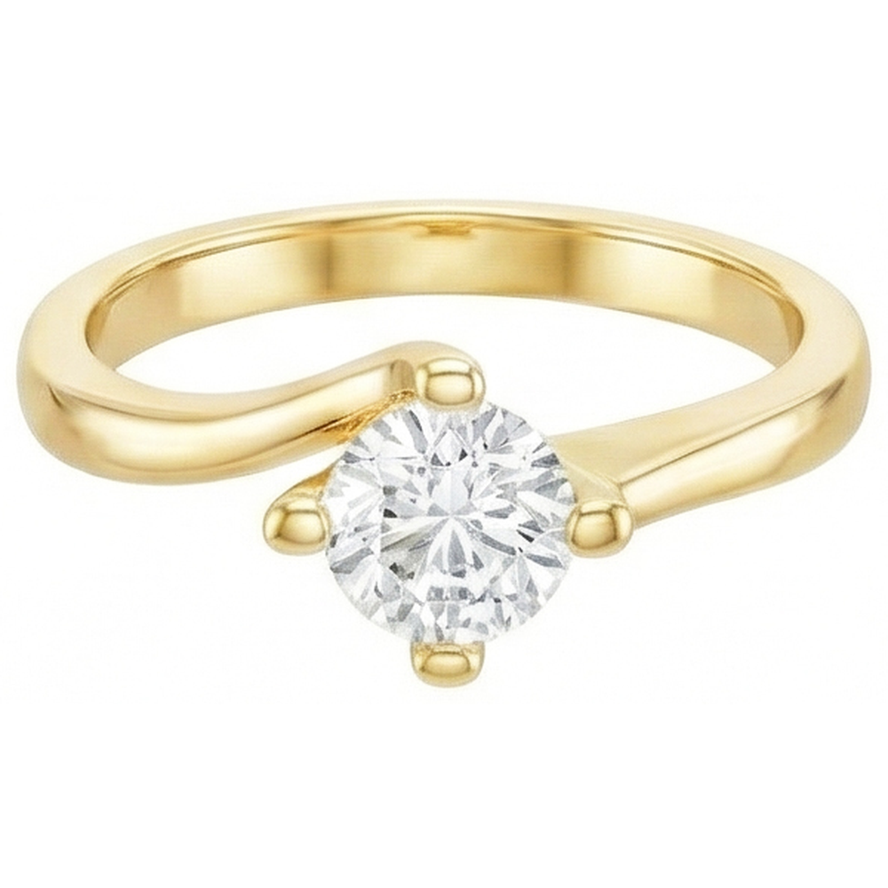 Solitär 1,75 Karat Natürlich Aus der Erde Abgebauter Natürlicher Diamant Ehering Gelbgold 14K