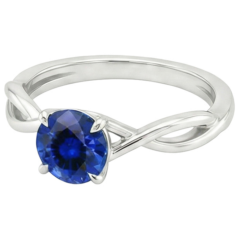 echter round diamant 2Karat ring Draufsicht