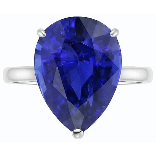echter pear diamant 4Karat ring Seitenansicht
